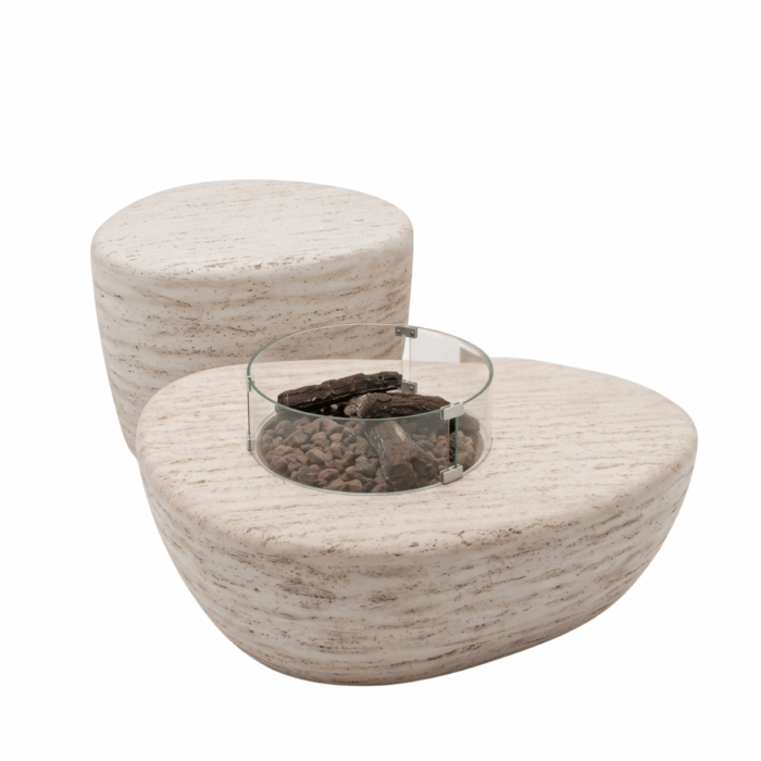 Happy Cocooning Vuurtafel Set Estate Organic 107 Travertin