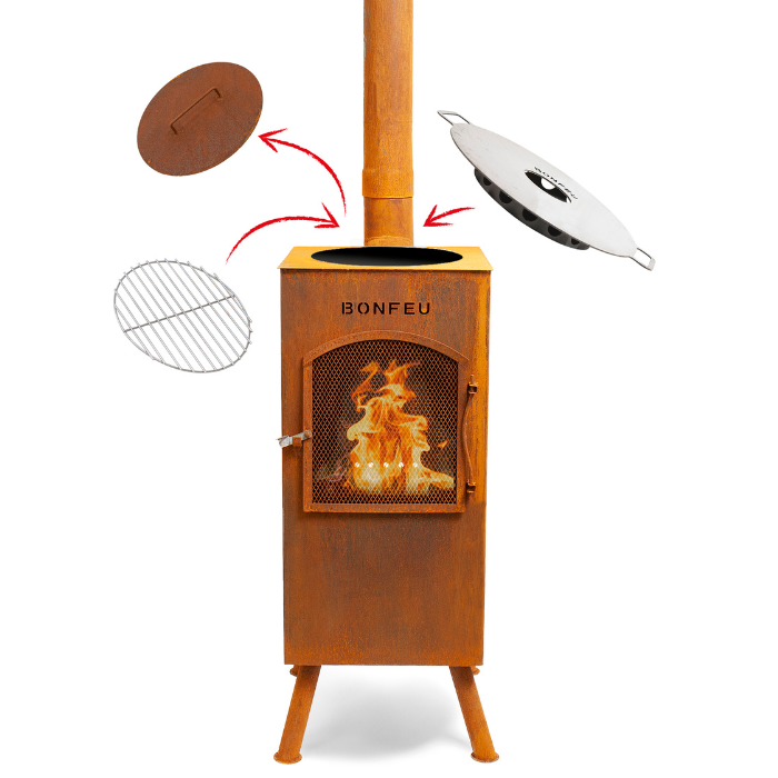BonFeu BonCarré Corten Tuinhaard