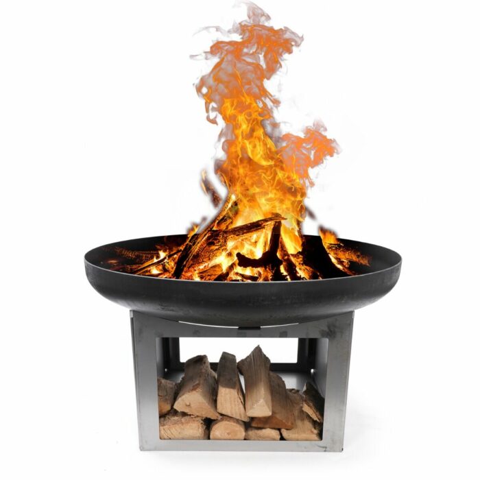 HEAT Vuurschaal Fresvik Ø80 cm met Houtopslag