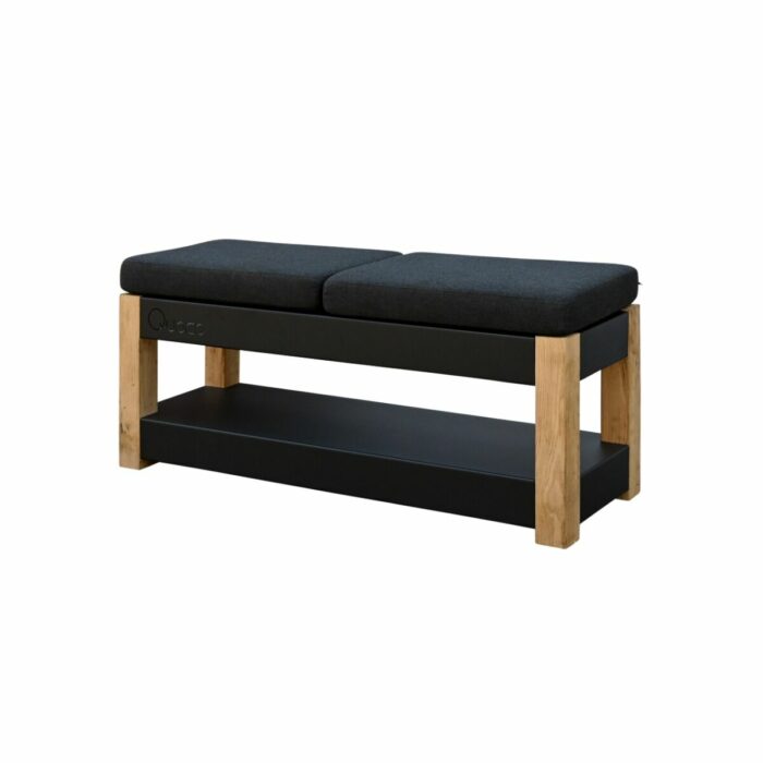 Quoco Panca Bank Dark Grey met Sunbrella Kussens Small 120 cm