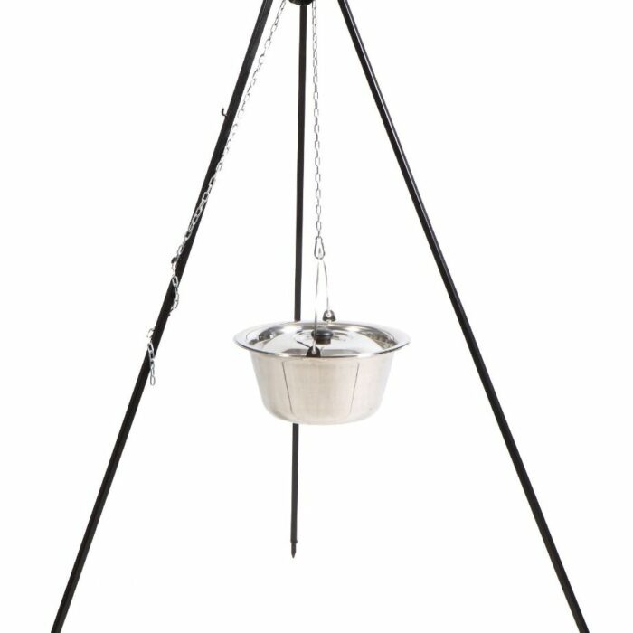 CookKing Driepoot 180 cm met RVS Kookpot 10 L