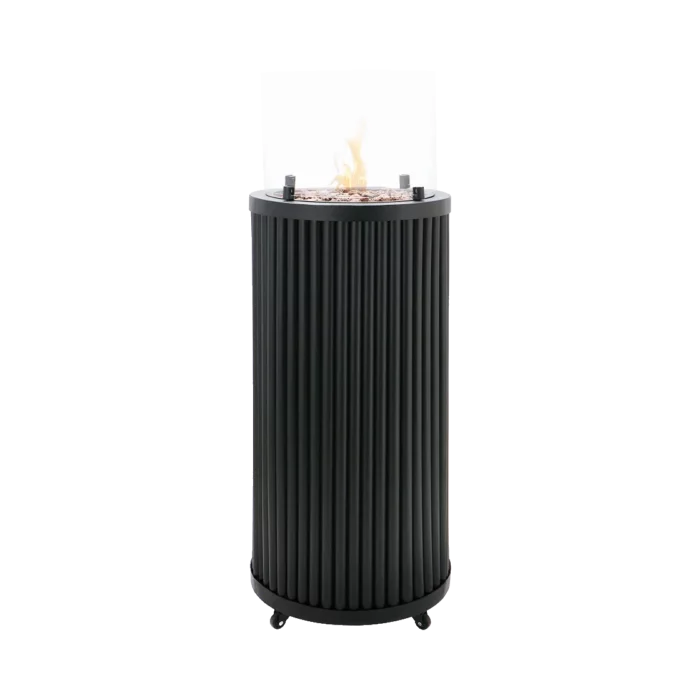 Cosi Cosipillar Curved Black Vuurzuil