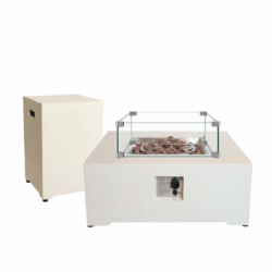 Happy Cocooning Vuurtafel Set Estate Square 88 Oyster Beige