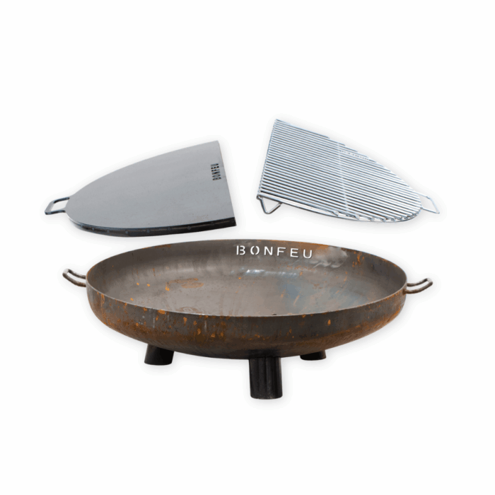 BundelDeal - BonFeu BonBowl Plus 80 + BonPlancha 1/2 80 + BonGrill 1/2 80