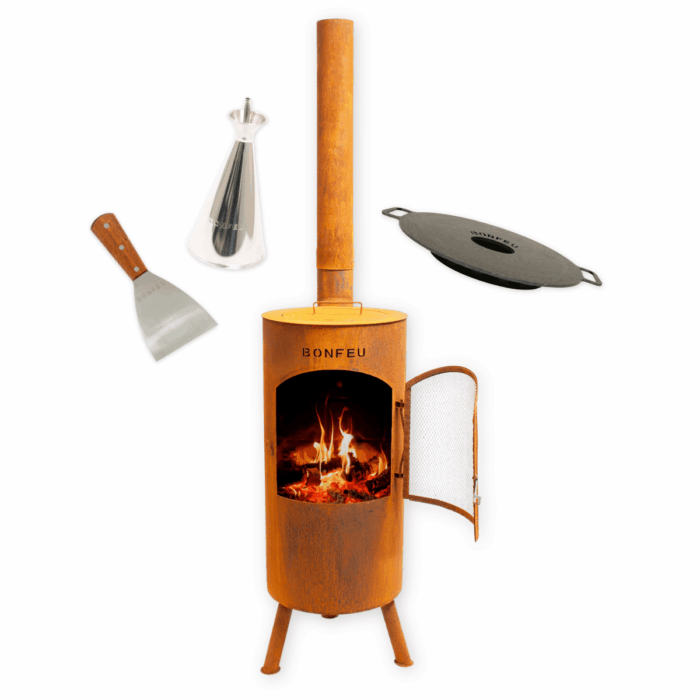 BundelDeal - BonFeu BonTino Corten + Plancha + Oliekan + Spatel